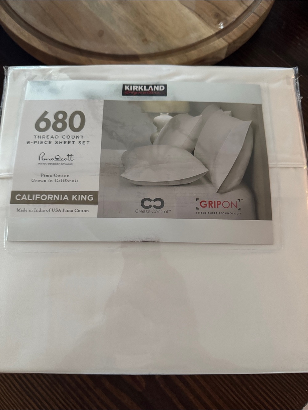 Kirkland Signature 680 Thread Count California King Sheet Set - White